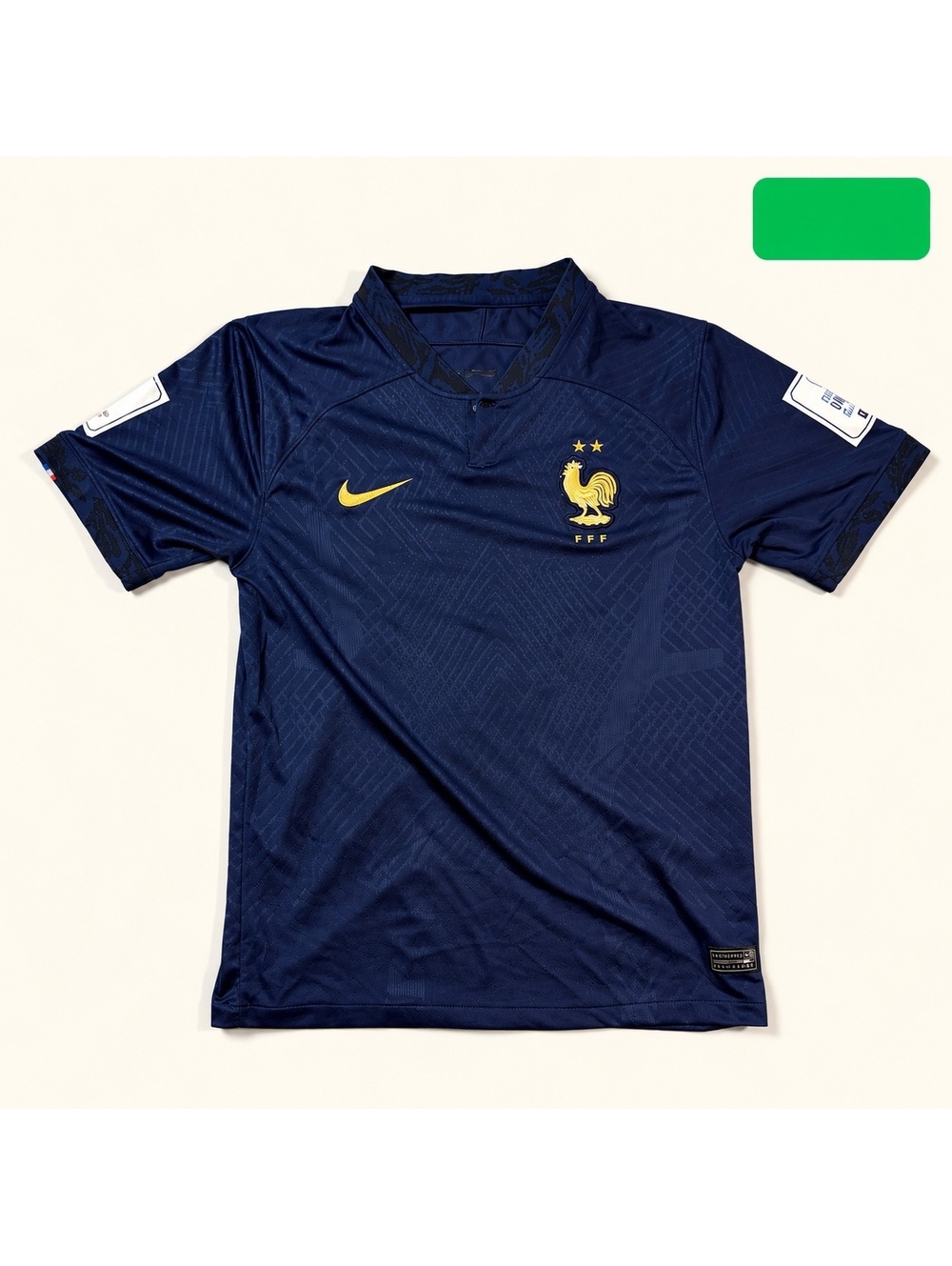 Nike France FFF Navy Dri-FIT Soccer Jersey Small